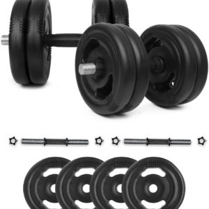 Vinyl Dumbbells Kit With Finger Grip Plates 10Kg