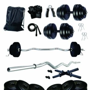Intruder 20 Kg Home Gym Curl & Dumbbells Rod