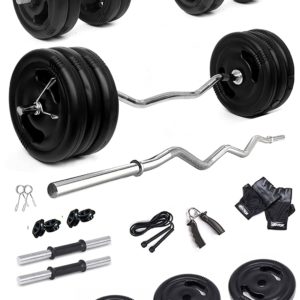 10Kg Home Gym Set With Finger Gripped Plates