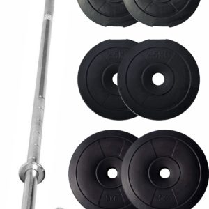 Home Gym - W/A Barbell Rod & Weigth Plates 19Kg