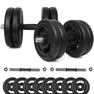 Vinyl Dumbbells Kit With Finger Grip Plates