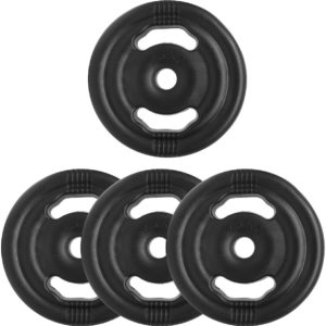 10kg Finger Gripped PVC Bouncer Plates (2.5kg x 4) Black Weight Plate (10 kg)