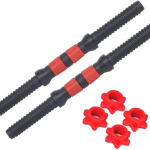 14 inches Dumbbells Rods, Set of 2 Weight Lifting Bar (Black)