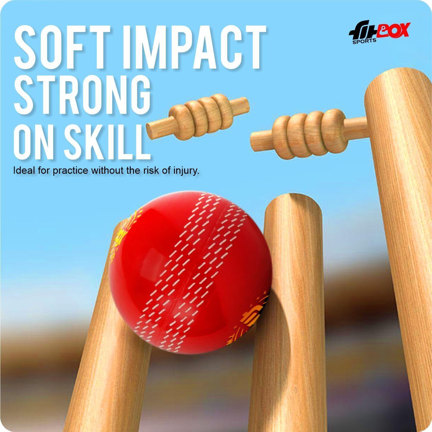 Polyurethane (Pu), Blend Balls Professional Ball Cricket | for Indoor & Outdoor Cricket Rubber Ball (Standard, Pack of 2) - Image 2