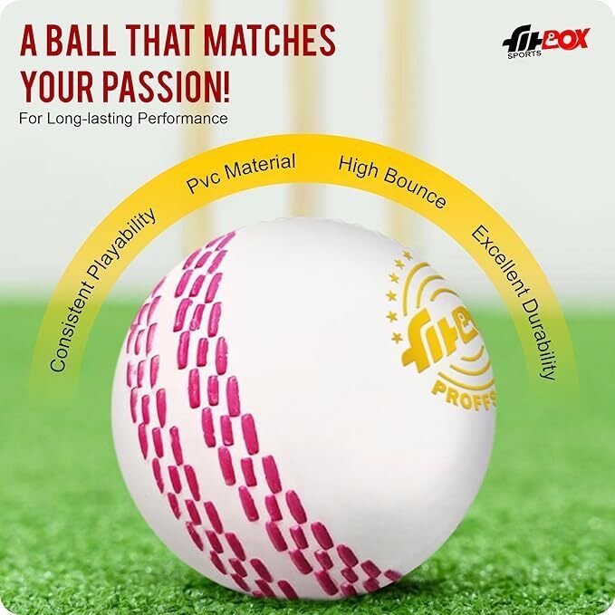 Polyurethane (Pu), Blend Balls Professional Ball Cricket | for Indoor & Outdoor Cricket Rubber Ball (Standard, Pack of 3) - Image 3
