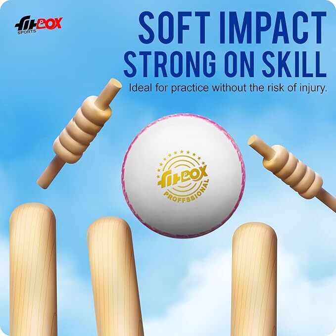 Polyurethane (Pu), Blend Balls Professional Ball Cricket | for Indoor & Outdoor Cricket Rubber Ball (Standard, Pack of 6) - Image 3