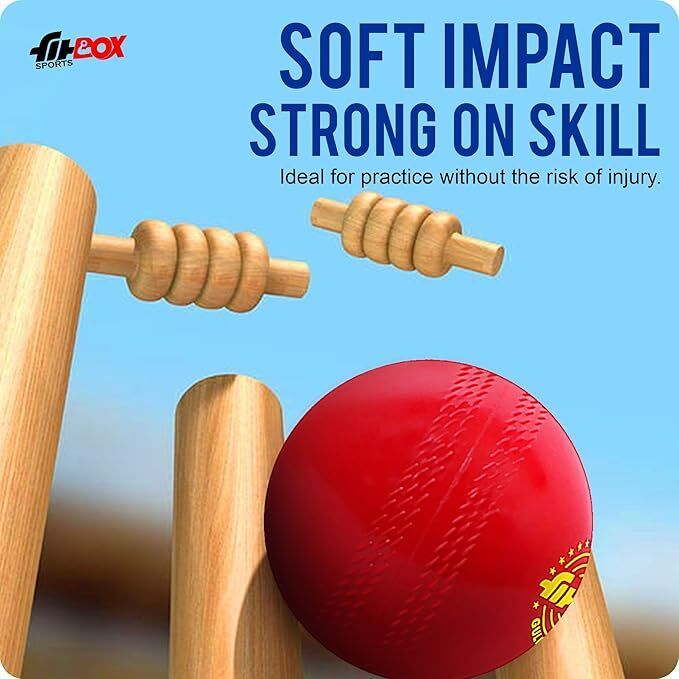 Polyurethane (Pu), Blend Balls Professional Ball Cricket | for Indoor & Outdoor Cricket Rubber Ball (Standard, Pack of 3) - Image 2