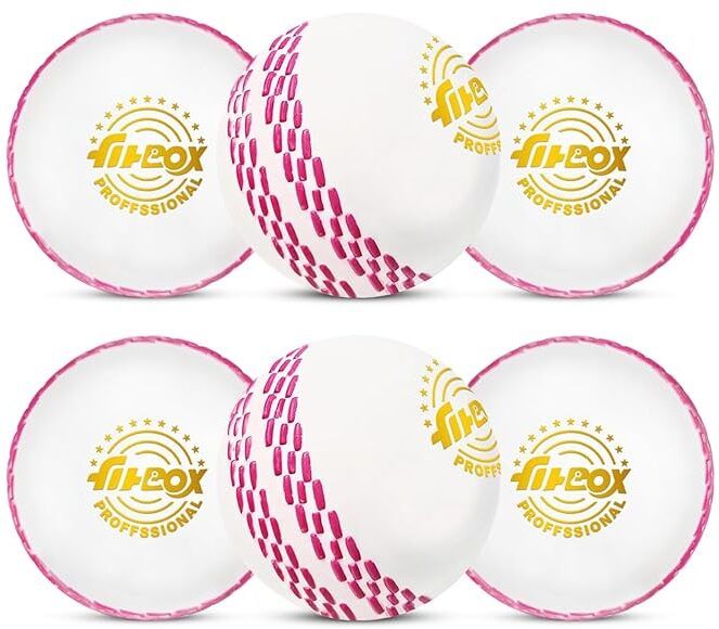 Polyurethane (Pu), Blend Balls Professional Ball Cricket | for Indoor & Outdoor Cricket Rubber Ball (Standard, Pack of 6)