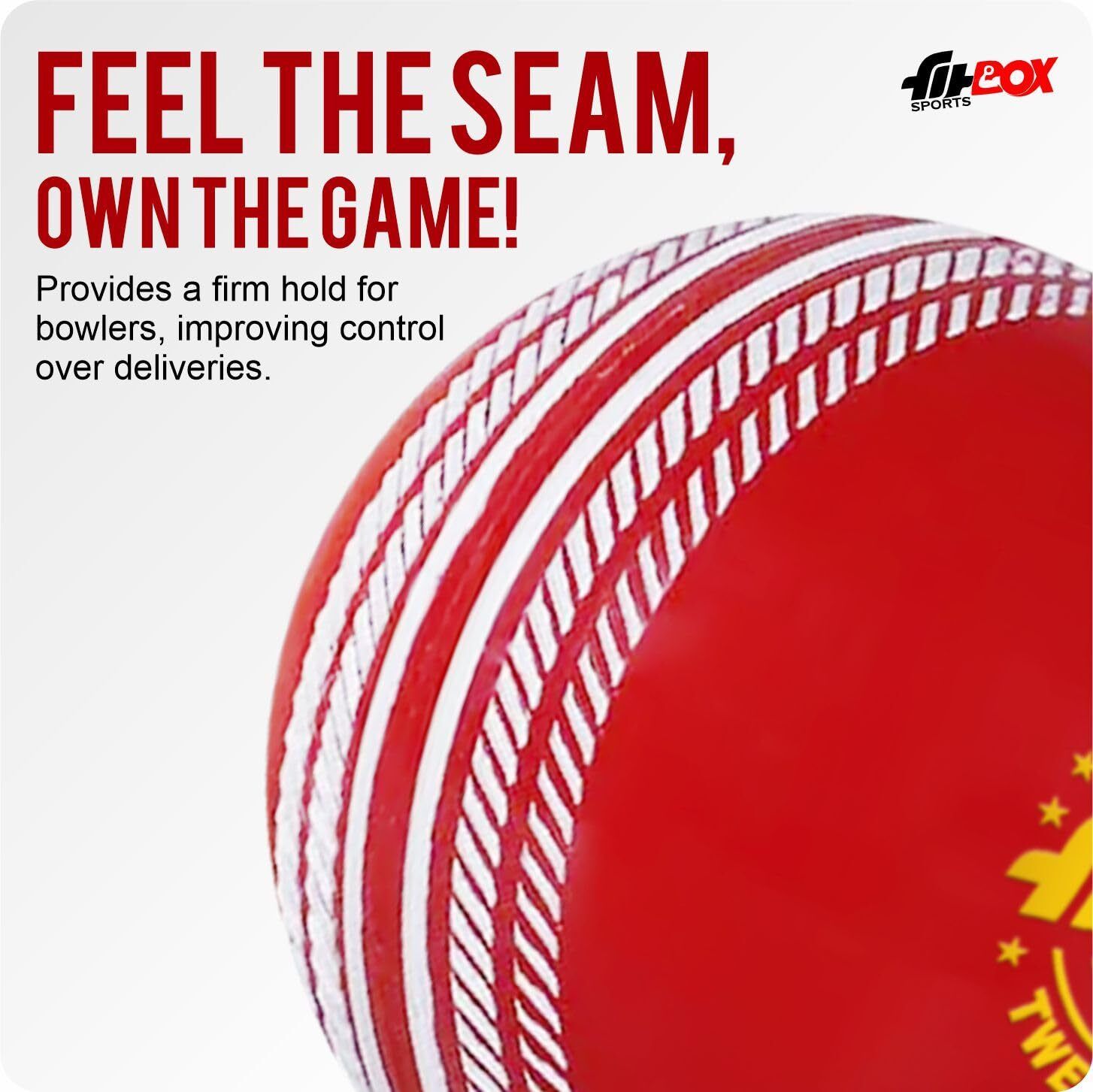 Polyurethane (Pu), Blend Balls Professional Ball Cricket | for Indoor & Outdoor Cricket Rubber Ball (Standard, Pack of 2) - Image 3