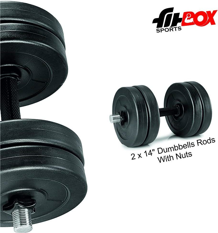 20 kg Gym Combo 8kg - 20kg with Barbell Rod, Dumbbells & Gym Accessories Home Gym Combo () - Image 4