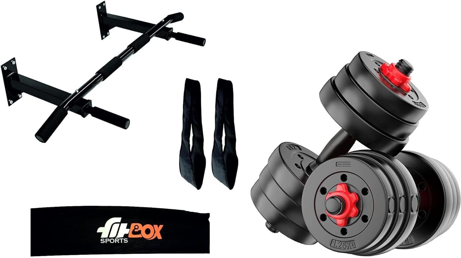 20 Kg Adjustable PVC Dumbbells Weights With Dumbbells Rods, 10 Kg X 2 Dumbbell Kit