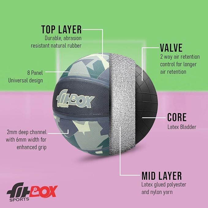 Basketball Official |Professional Match Ball Indoor & Outdoor Games & Training Basketball - Size: 7 (Standard, Pack of 1) - Image 2