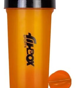 Supplements Shaker Bottle for Protein, Pre - Post Workout Orange 700 ml Plastic Shaker (Pack of 1, Orange)
