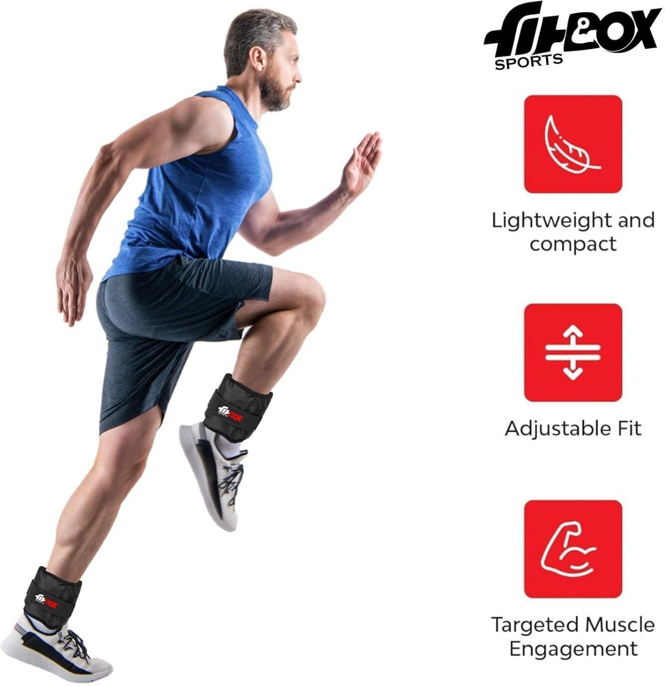Ankle Weight | Wrist Weight 1kg (0.5kg x 2) for Running, Boxing, Jogging Black Ankle Weight (1 kg) - Image 4