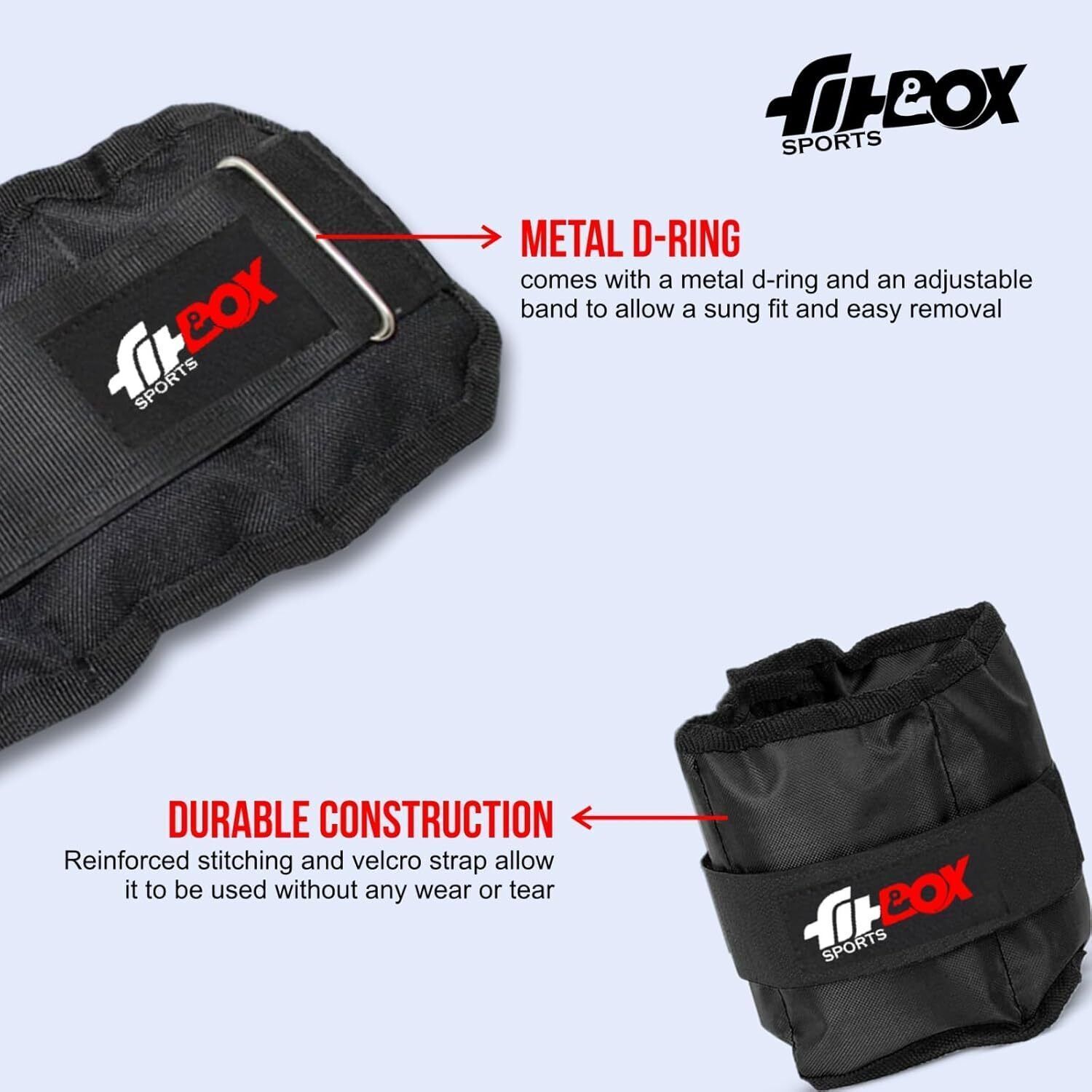 Ankle Weight | Wrist Weight 1kg (0.5kg x 2) for Running, Boxing, Jogging Black Ankle Weight (4 kg) - Image 3