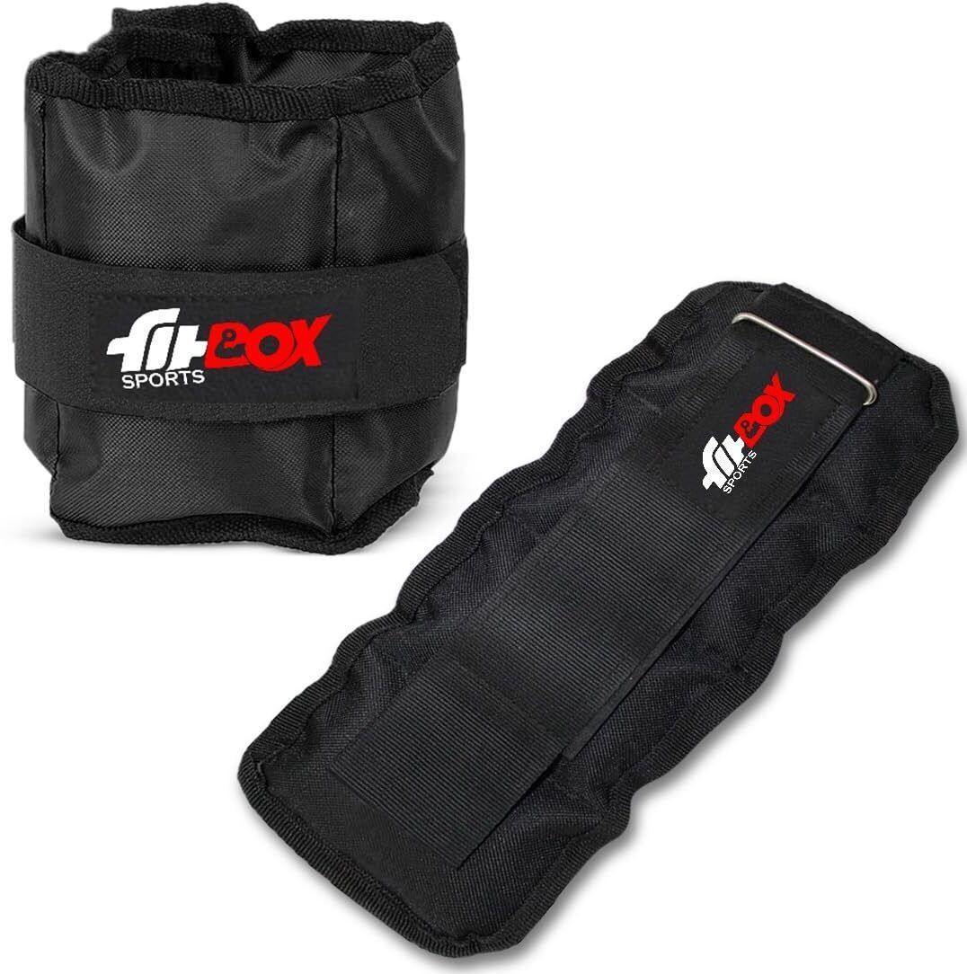 Ankle Weight | Wrist Weight 1kg (0.5kg x 2) for Running, Boxing, Jogging Black Ankle Weight (1 kg)
