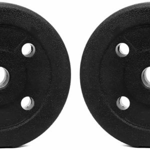 Button Shaped Weight Plates For Barbells & Dumbbells Black Weight Plate (12 kg)