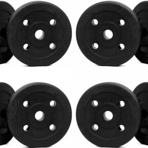 Button Shaped Weight Plates For Barbells & Dumbbells Black Weight Plate (20 kg)