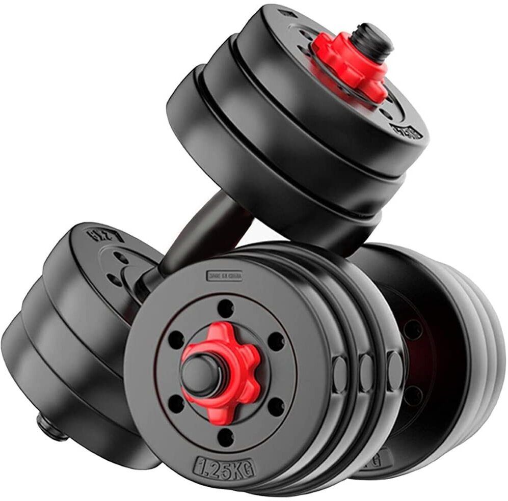 20 Kg Adjustable PVC Dumbbells Weights With Dumbbells Rods, 10 Kg X 2 Dumbbell Kit - Image 2