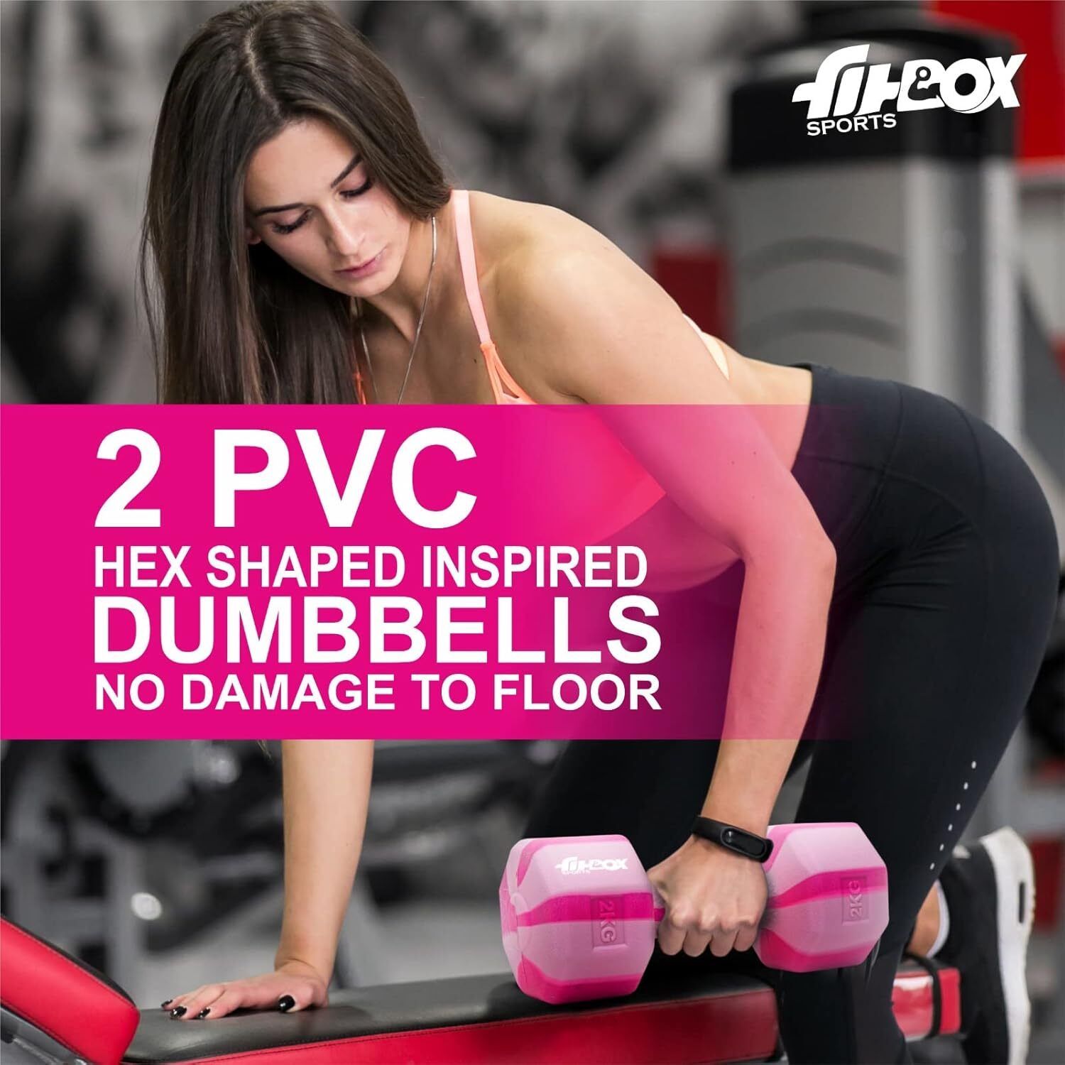 Exclusive Blend Dumbbells Anti Slip Anti Rolling Dumbbells Set Fixed Weight Dumbbell (6 kg) - Image 2