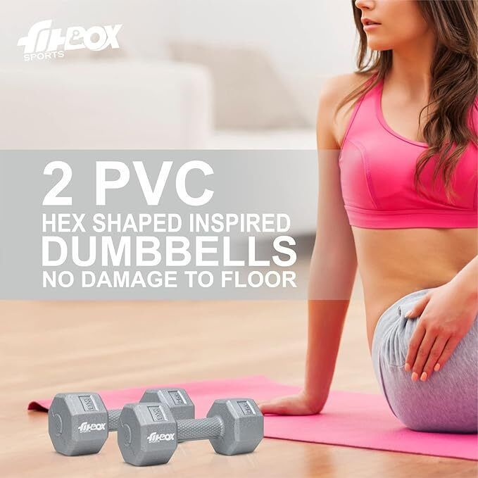 Exclusive Blend Dumbbells Anti Slip Anti Rolling Dumbbells Set Fixed Weight Dumbbell (6 kg) - Image 2