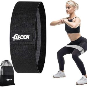 Fabric Resistance Band, Loop Hip Band for Women Resistance Tube (Black)