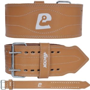 Weightlifting Belt – Leather Gym Belt for Heavy Lifting, Squats, Deadlifts Back / Lumbar Support (Black)