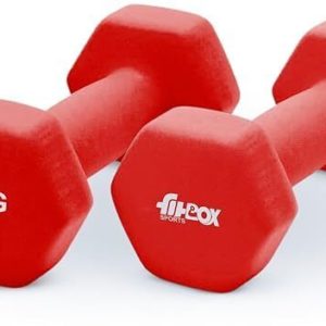 Neoprene Coated Cast Iron Dumbbells for Exercise & Fitness | Strength Training Fixed Weight Dumbbell (4 kg)