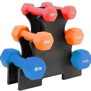 Neoprene Coated Cast Iron Dumbbells for Exercise & Fitness | Strength Training Fixed Weight Dumbbell (20 kg)