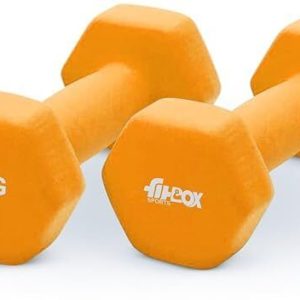 Neoprene Coated Cast Iron Dumbbells for Exercise & Fitness | Strength Training Fixed Weight Dumbbell (6 kg)