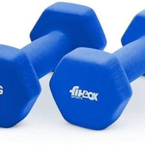 Neoprene Coated Cast Iron Dumbbells for Exercise & Fitness | Strength Training Fixed Weight Dumbbell (10 kg)