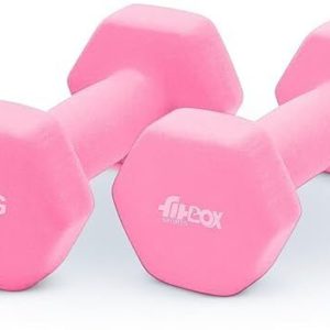 Neoprene Coated Cast Iron Dumbbells for Exercise & Fitness | Strength Training Fixed Weight Dumbbell (2 kg)