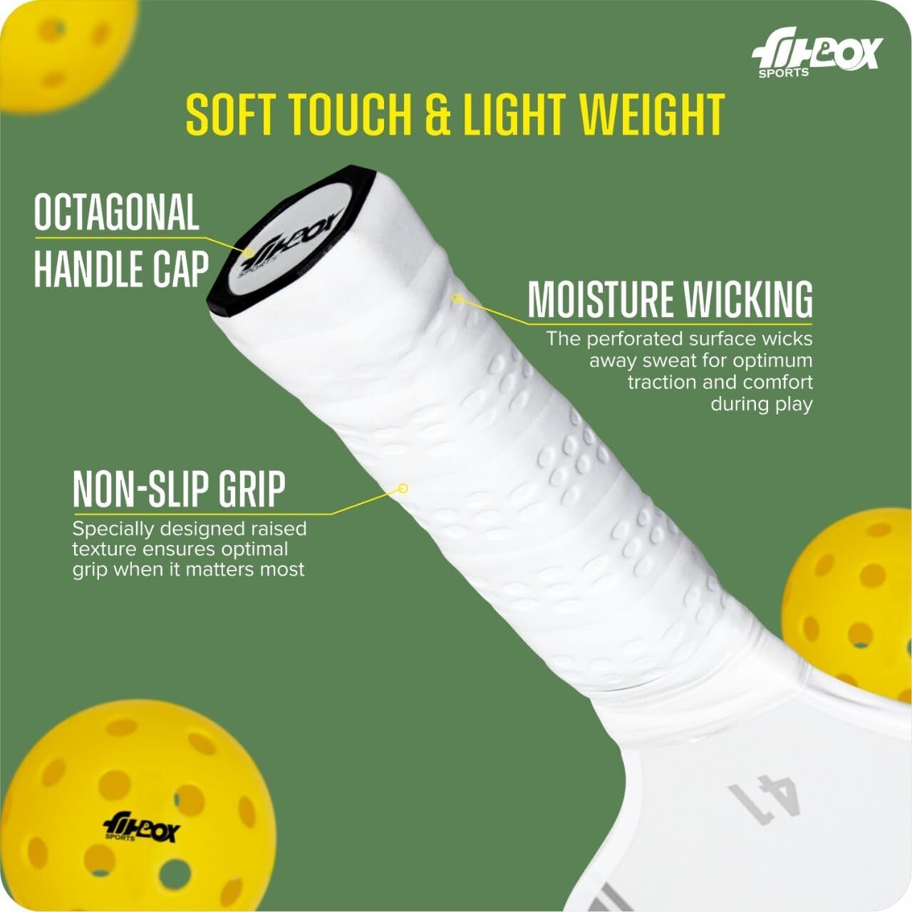 Pickleball Paddle – Premium Boarded Composite Surface & Shock-Absorbent Handle Pickleball Paddle () - Image 5