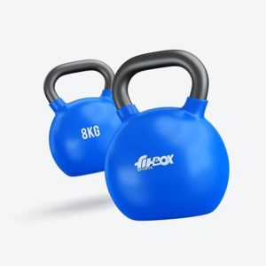 Premium Kettlebell Cast Iron Vinyl Coated Solid Kettlebell Pink Kettlebell (8 kg)