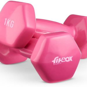 Premium Vinyl Coated Cast Iron Dumbbells for Exercise & Fitness Fixed Weight Dumbbell (2 kg)