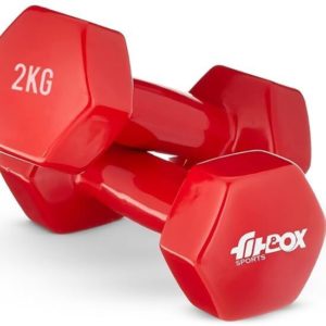 Premium Vinyl Coated Cast Iron Dumbbells for Exercise & Fitness Fixed Weight Dumbbell (4 kg)