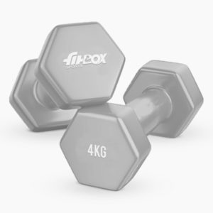 Premium Vinyl Coated Cast Iron Dumbbells for Exercise & Fitness Fixed Weight Dumbbell (8 kg)