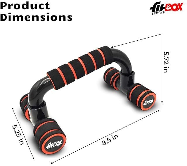 Push-Up Bars Stand Non-Slip Handles | Push Up Handles with Cushioned Foam Grip Push-up Bar (Black) - Image 2