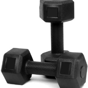 Sports Hexa PVC Dumbbells Fixed Weight Dumbbell (10 kg)