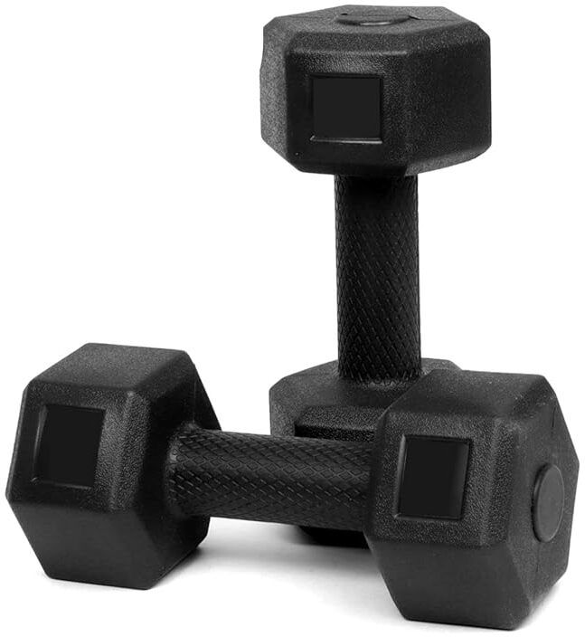 Sports Hexa PVC Dumbbells Fixed Weight Dumbbell (6 kg)