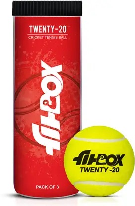 Twenty20 Tennis Ball for Street Cricket & Turf Standard Bail (Pack of 3)